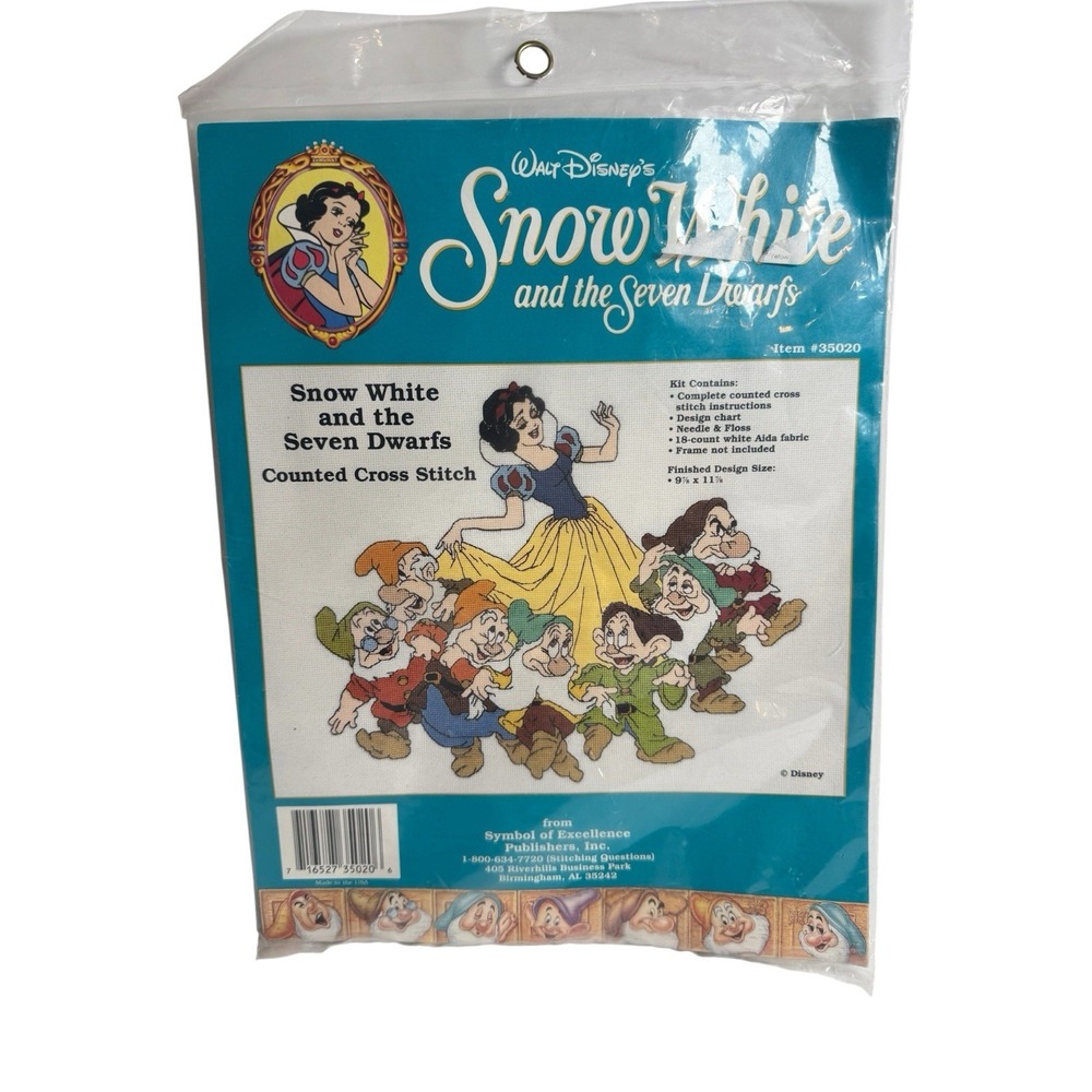 Disney Snow White‎ and the Seven Dwarfs Counted Cross Stitch Kit 35020 Vintage